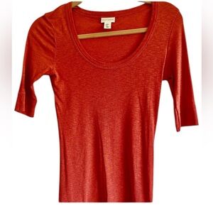 Mercer & Madison Short Sleeve scoop neck crimson orange T-shirt Top Women’s XS